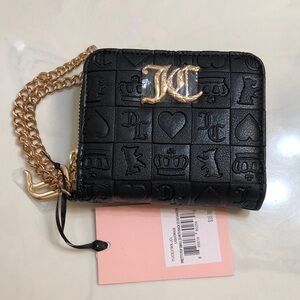 Juicy Couture Liquorice Pretty Pop Small ZA Wallet Back ID Organizer NWT